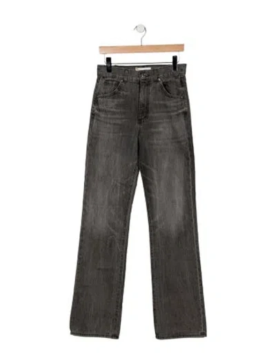 Pre-owned Nili Lotan High-rise Flared Jeans In Grey