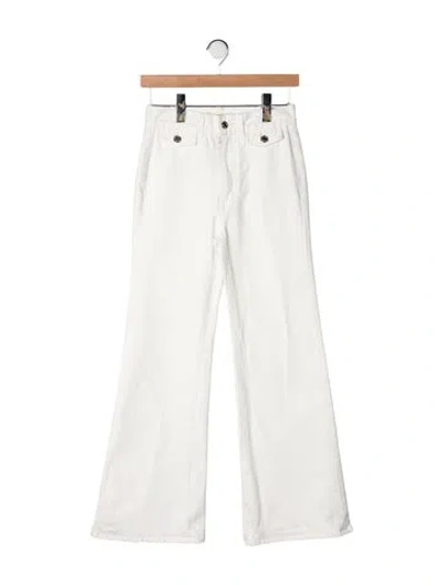 Pre-owned Nili Lotan High-rise Flared Jeans In Neutrals