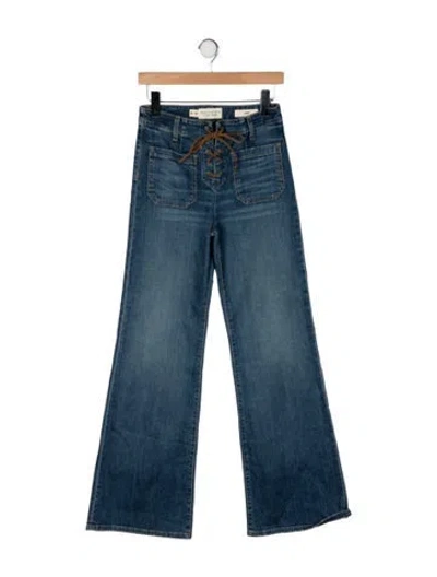 Pre-owned Nili Lotan High-rise Flared Jeans W/ Tags In Blue