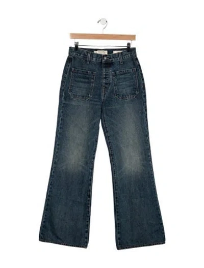 Pre-owned Nili Lotan High-rise Flared Jeans W/ Tags In Blue