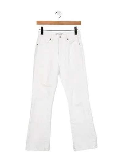 Pre-owned Nili Lotan High-rise Flared Jeans In White