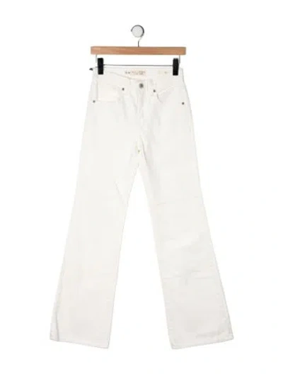 Pre-owned Nili Lotan High-rise Flared Jeans In Yellow
