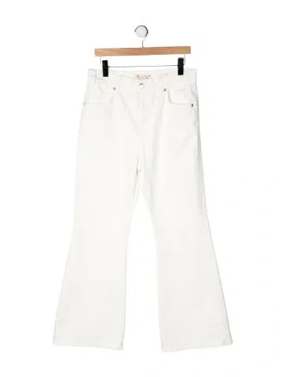 Pre-owned Nili Lotan High-rise Flared Jeans In Yellow