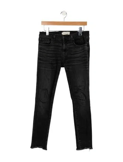Pre-owned Nili Lotan High-rise Skinny Leg Jeans In Black