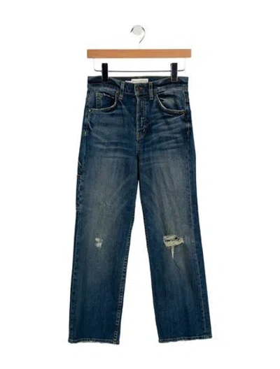 Pre-owned Nili Lotan High-rise Straight Leg Jeans In Blue