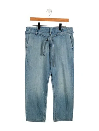 Pre-owned Nili Lotan High-rise Straight Leg Jeans In Blue