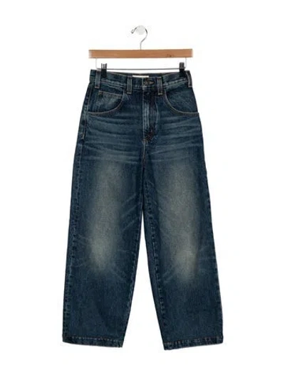Pre-owned Nili Lotan High-rise Straight Leg Jeans In Blue