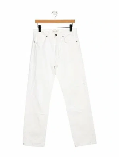 Pre-owned Nili Lotan High-rise Straight Leg Jeans In Blue