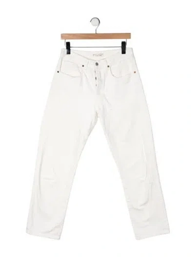 Pre-owned Nili Lotan High-rise Straight Leg Jeans In Neutrals