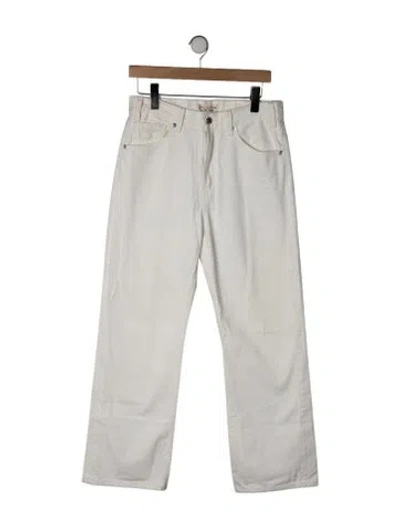 Pre-owned Nili Lotan High-rise Straight Leg Jeans In Neutrals