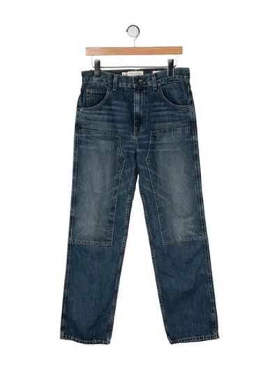 Pre-owned Nili Lotan High-rise Straight Leg Jeans W/ Tags In Blue