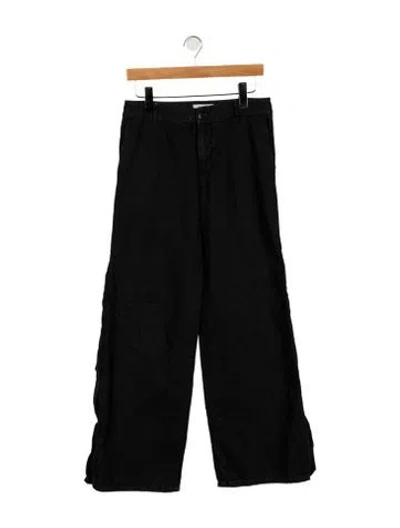 Pre-owned Nili Lotan High-rise Wide Leg Jeans In Black
