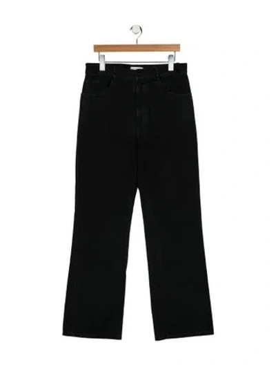 Pre-owned Nili Lotan High-rise Wide Leg Jeans In Black