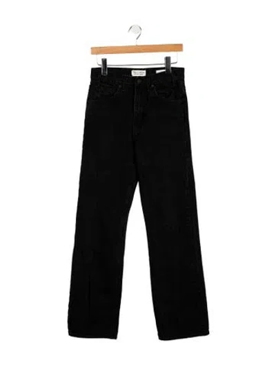 Pre-owned Nili Lotan High-rise Wide Leg Jeans In Black
