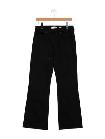 Pre-owned Nili Lotan High-rise Wide Leg Jeans In Black
