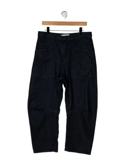 Pre-owned Nili Lotan High-rise Wide Leg Jeans In Black