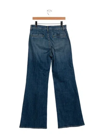 Pre-owned Nili Lotan High-rise Wide Leg Jeans In Blue