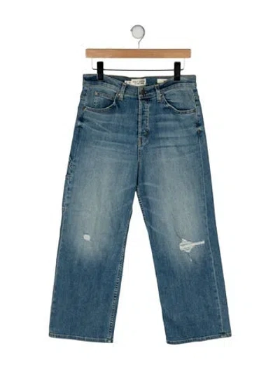 Pre-owned Nili Lotan High-rise Wide Leg Jeans In Blue