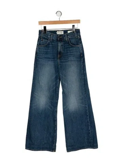 Pre-owned Nili Lotan High-rise Wide Leg Jeans In Blue