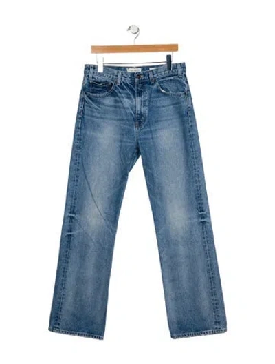 Pre-owned Nili Lotan High-rise Wide Leg Jeans In Blue