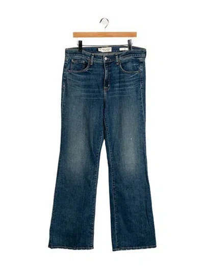 Pre-owned Nili Lotan High-rise Wide Leg Jeans In Blue