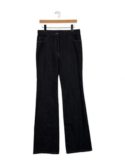 Pre-owned Nili Lotan High-rise Wide Leg Jeans In Blue