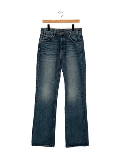 Pre-owned Nili Lotan High-rise Wide Leg Jeans In Blue