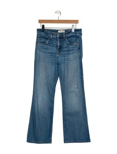 Pre-owned Nili Lotan High-rise Wide Leg Jeans In Blue