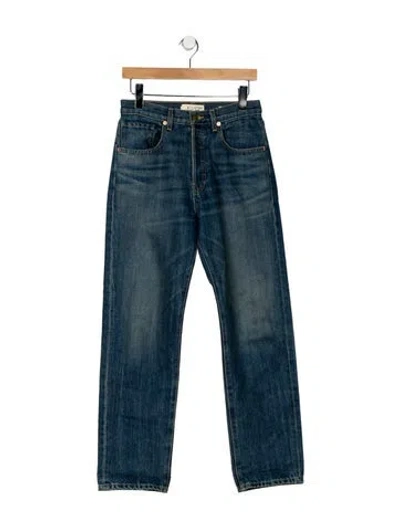 Pre-owned Nili Lotan High-rise Wide Leg Jeans In Blue