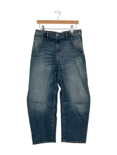 Pre-owned Nili Lotan High-rise Wide Leg Jeans In Blue