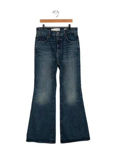 Pre-owned Nili Lotan High-rise Wide Leg Jeans In Blue