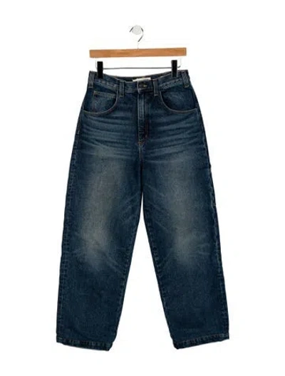 Pre-owned Nili Lotan High-rise Wide Leg Jeans In Blue