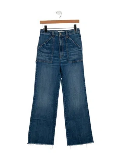 Pre-owned Nili Lotan High-rise Wide Leg Jeans In Blue