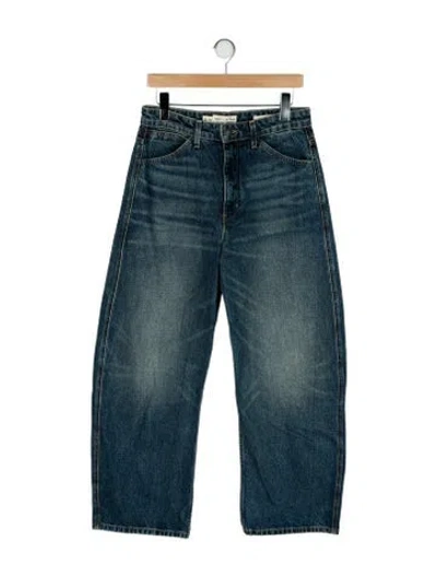 Pre-owned Nili Lotan High-rise Wide Leg Jeans In Blue