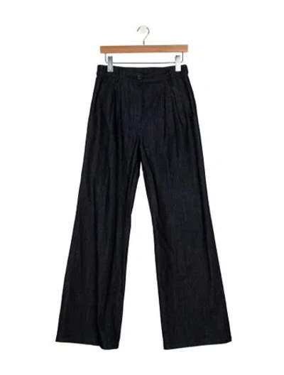 Pre-owned Nili Lotan High-rise Wide Leg Jeans In Blue