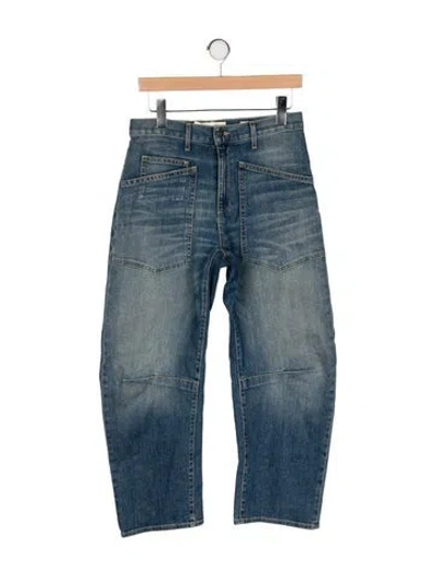 Pre-owned Nili Lotan High-rise Wide Leg Jeans In Blue