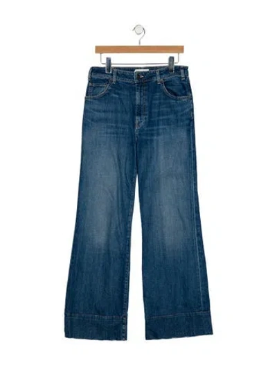 Pre-owned Nili Lotan High-rise Wide Leg Jeans In Blue