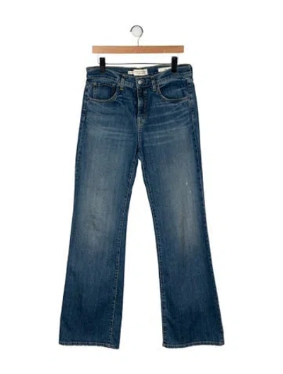 Pre-owned Nili Lotan High-rise Wide Leg Jeans In Blue