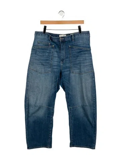 Pre-owned Nili Lotan High-rise Wide Leg Jeans In Blue