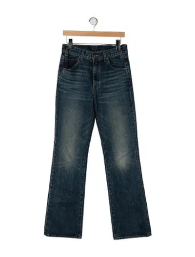 Pre-owned Nili Lotan High-rise Wide Leg Jeans In Blue