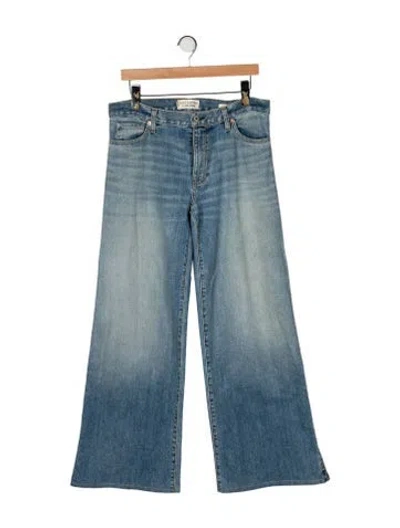 Pre-owned Nili Lotan High-rise Wide Leg Jeans In Blue