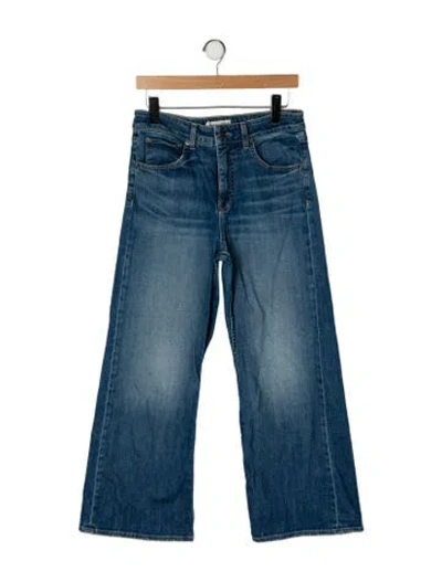Pre-owned Nili Lotan High-rise Wide Leg Jeans In Blue