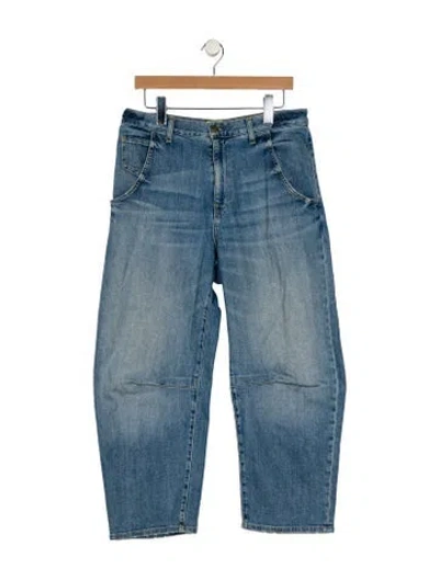 Pre-owned Nili Lotan High-rise Wide Leg Jeans In Blue