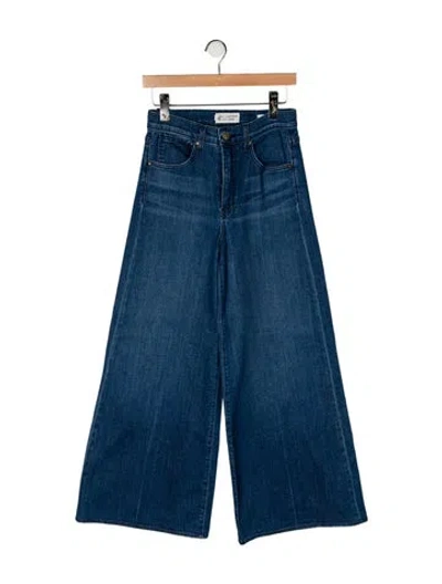 Pre-owned Nili Lotan High-rise Wide Leg Jeans In Blue