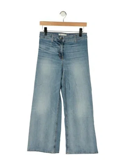 Pre-owned Nili Lotan High-rise Wide Leg Jeans In Blue