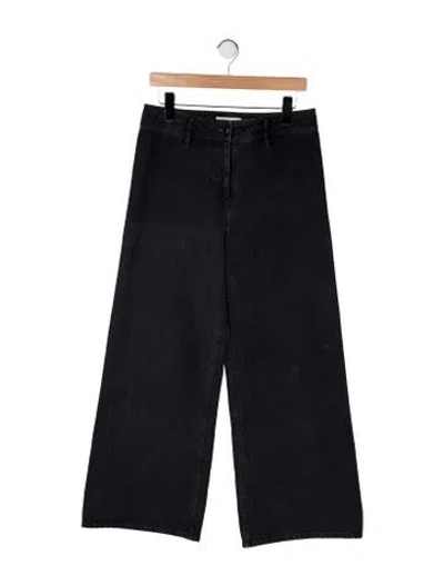 Pre-owned Nili Lotan High-rise Wide Leg Jeans In Blue