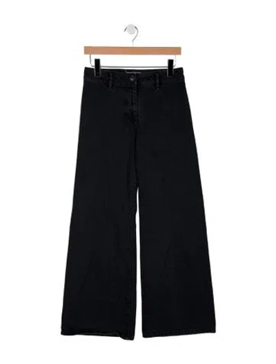 Pre-owned Nili Lotan High-rise Wide Leg Jeans In Blue