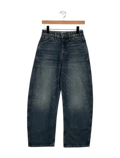 Pre-owned Nili Lotan High-rise Wide Leg Jeans In Blue