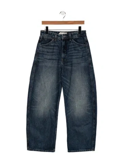 Pre-owned Nili Lotan High-rise Wide Leg Jeans In Blue