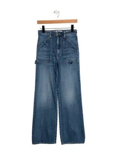 Pre-owned Nili Lotan High-rise Wide Leg Jeans In Blue